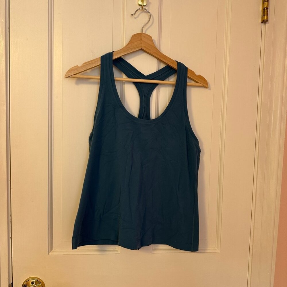 Lululemon Waist-Length Racerback Tank Top - Blue Green